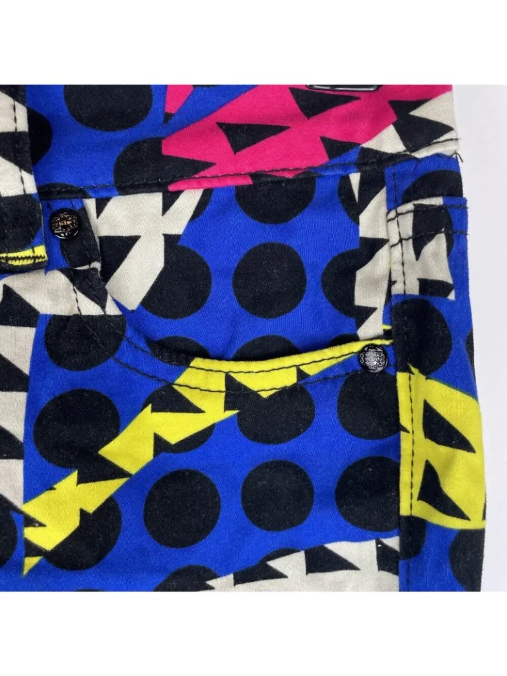 L’Amour Nanette Lepore Legging Pants – Juniors Size 1 Neon Geometric Print - Picture 4 of 6
